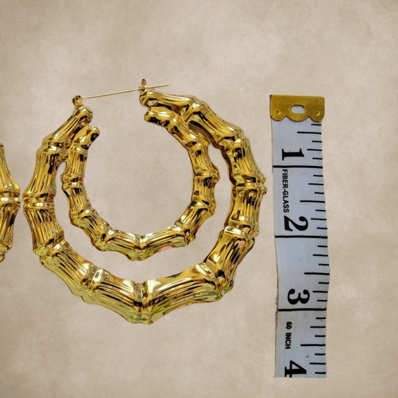 Double Bamboo Fashion Hoops - Picture 2 of 3